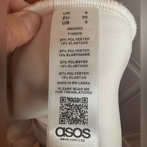 ASOS DESIGN Poppy Printed Bandeau Midi Dress with Ruffle Pep Hem - Picture 8 of 12